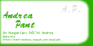 andrea pant business card